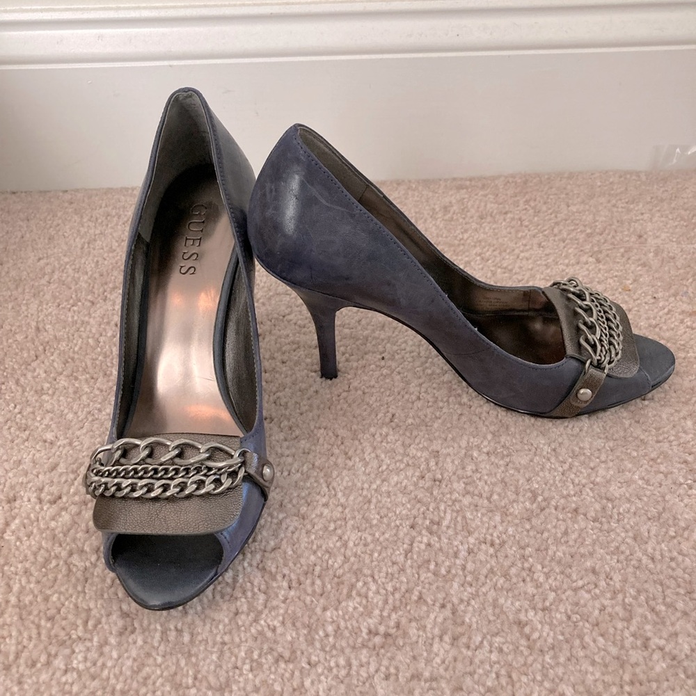 Guess peep toe heels
